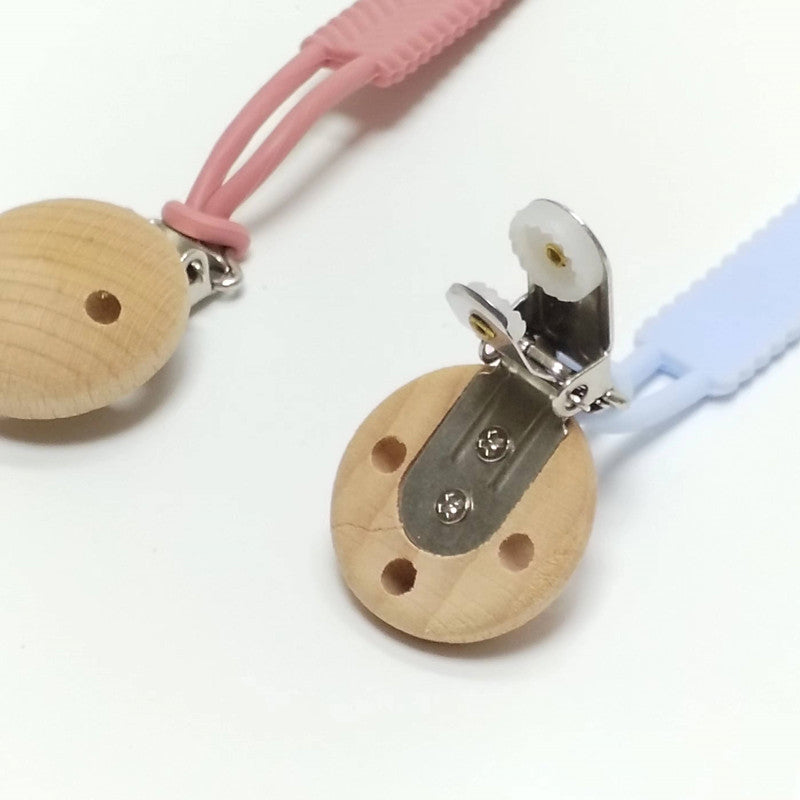 Wholesale Silicone Beech Wood Pacifier Chain